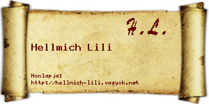 Hellmich Lili névjegykártya